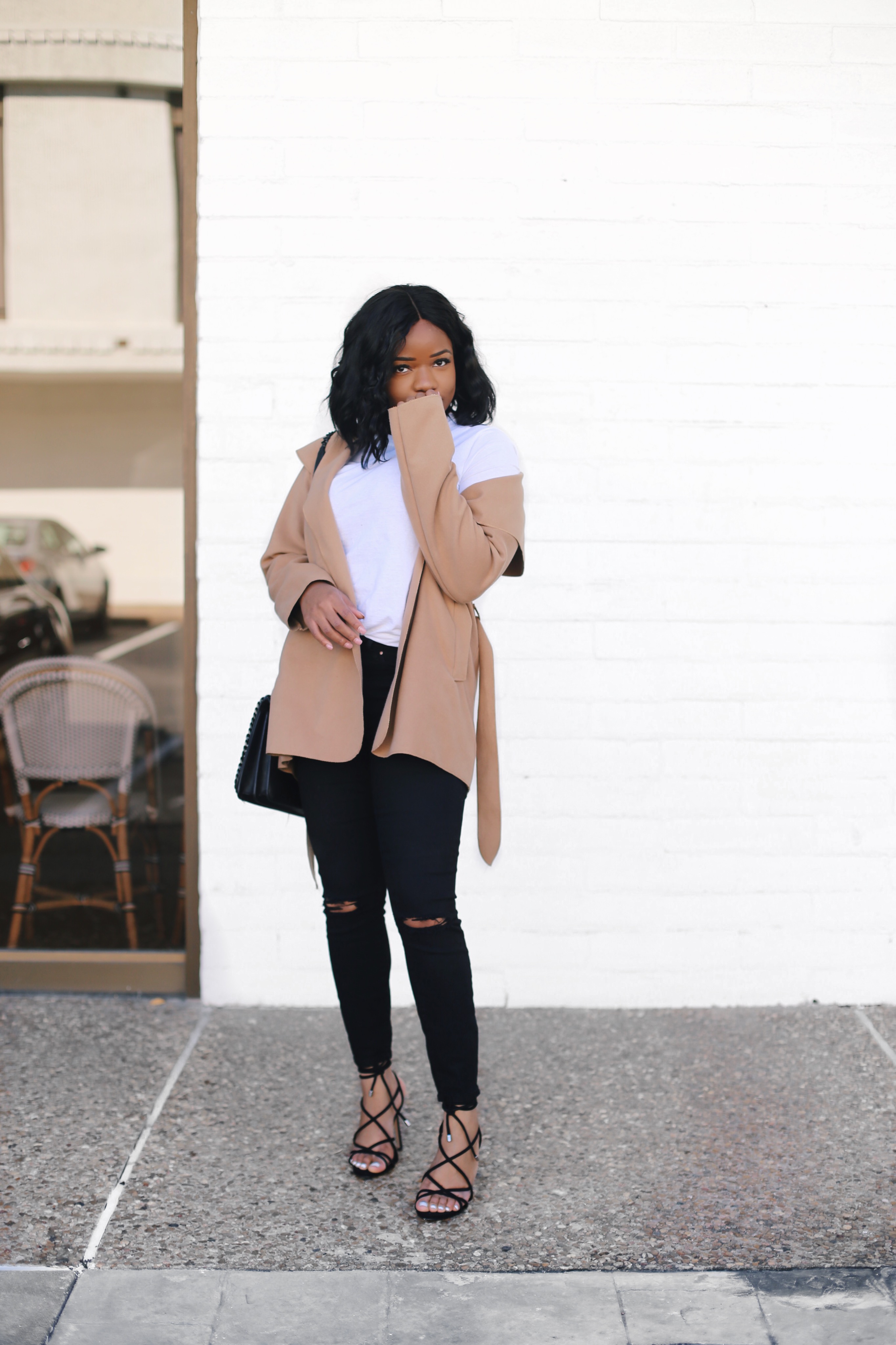SPOTLIGHT: BELTED WATERFALL COAT | With Love, Thelms